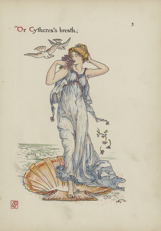 Kukkia Shakespearen puutarhasta tekijältä Walter Crane