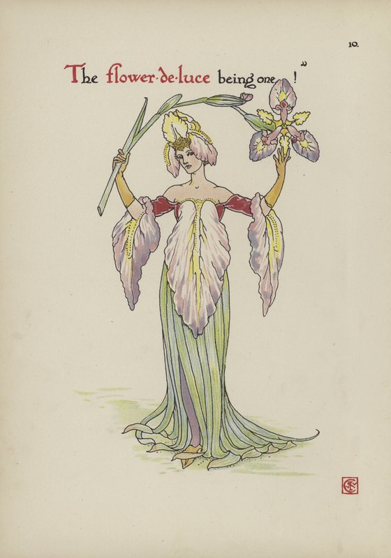 Kukkia Shakespearen puutarhasta tekijältä Walter Crane