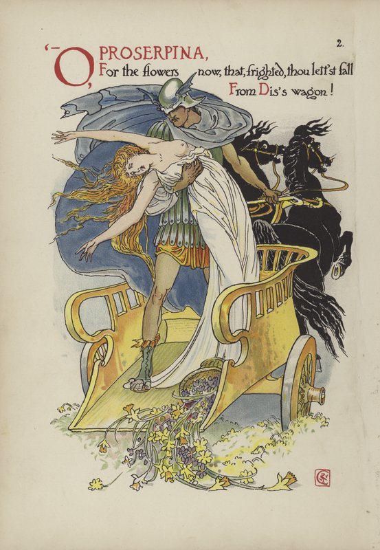Kukkia Shakespearen puutarhasta tekijältä Walter Crane