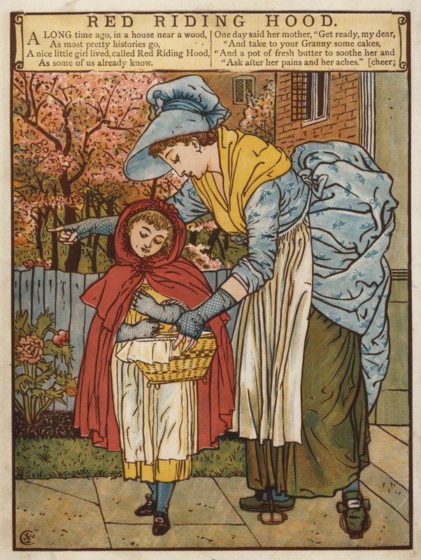Punahilkka (väri litho) tekijältä Walter Crane