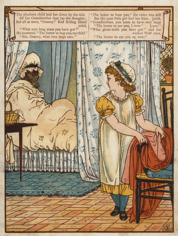 Punahilkka (väri litho) tekijältä Walter Crane