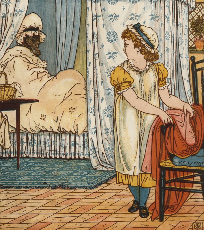 Punahilkka (väri litho) tekijältä Walter Crane