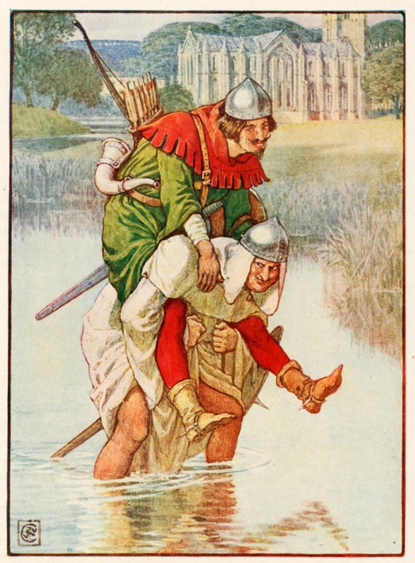 Robin Hood ja isä Tuck tekijältä Walter Crane
