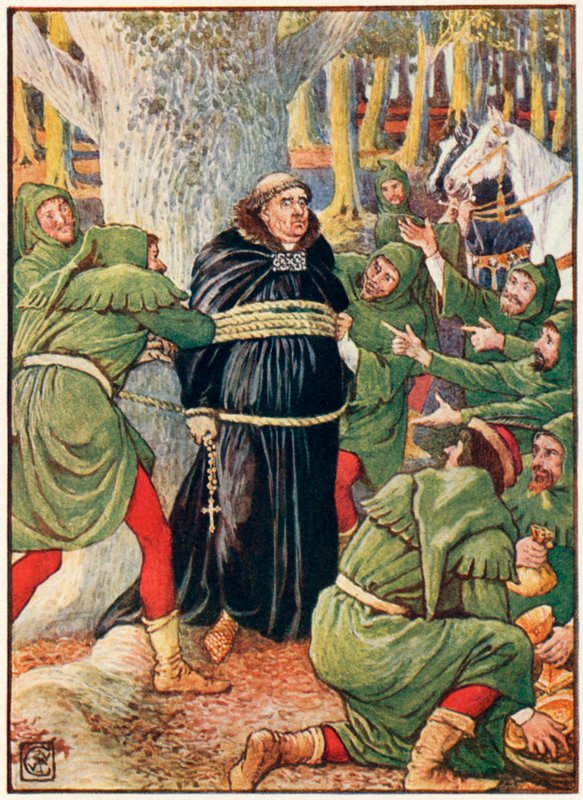 Robin Hoodin ottama Saint Mariesin apotti tekijältä Walter Crane