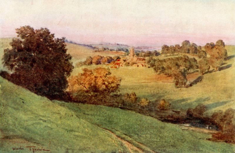 Bathford, lähellä Bathia (väri litho) tekijältä Walter Frederick Roofe Tyndale