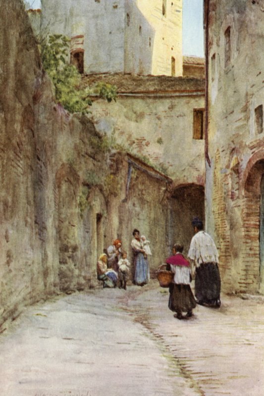 Blessing of the Houses, Italian Riviera (väri litho) tekijältä Walter Frederick Roofe Tyndale