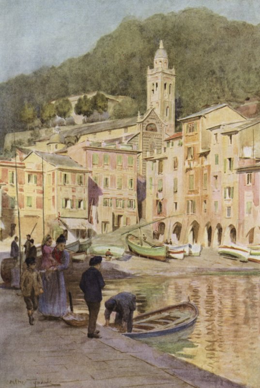 Portofino, Italia (väri litho) tekijältä Walter Frederick Roofe Tyndale