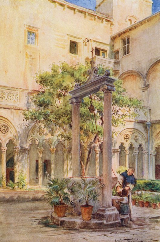 San Domenicon luostari, Ragusa (värilitro) tekijältä Walter Frederick Roofe Tyndale