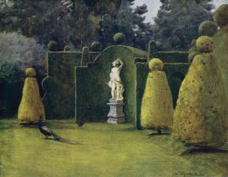Uusi metsä: Bowling Green Brokenhurst Parkissa (väri litho) tekijältä Walter Frederick Roofe Tyndale