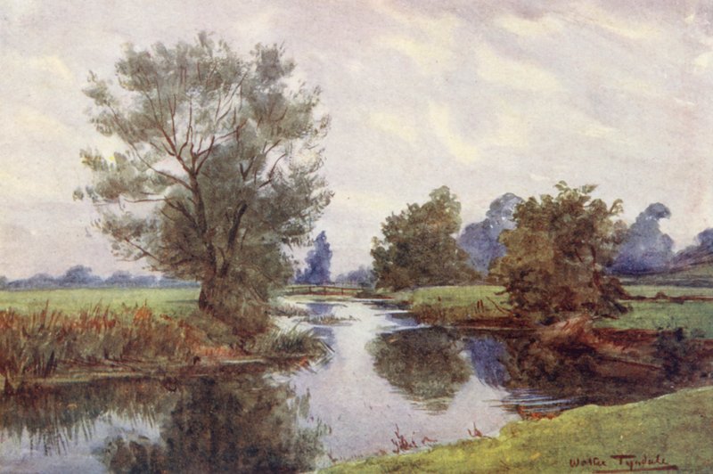 Wessex: Stourilla (värilitografia). tekijältä Walter Frederick Roofe Tyndale