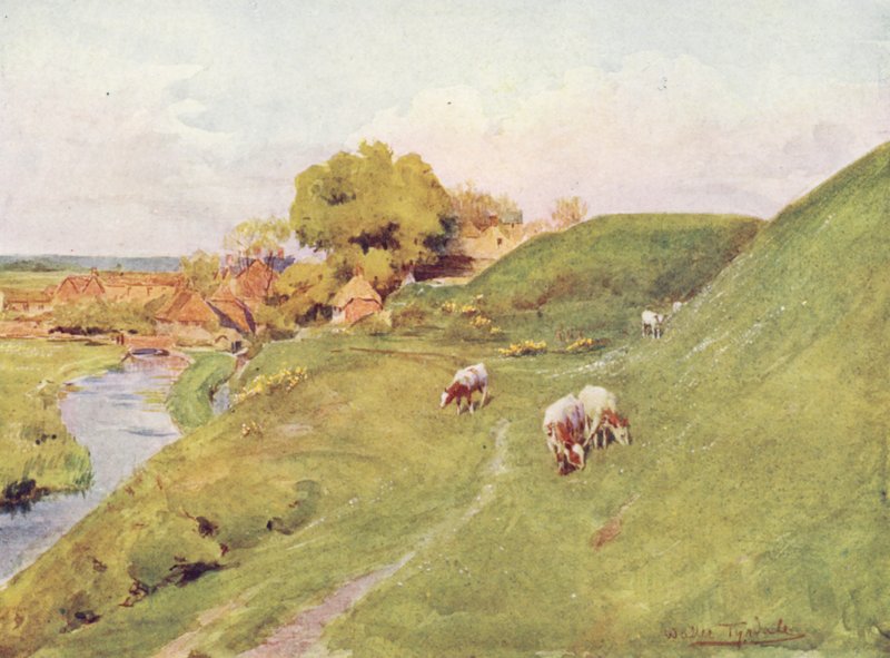 Wessex: Warehamin vanhoilla muureilla (värilitro). tekijältä Walter Frederick Roofe Tyndale