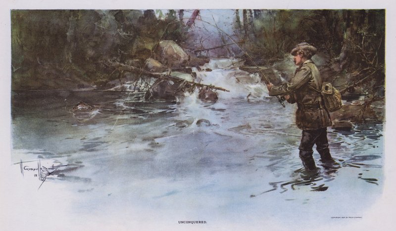 Valloittamaton: onkiminen (väri litho) tekijältä Walter Granville Smith