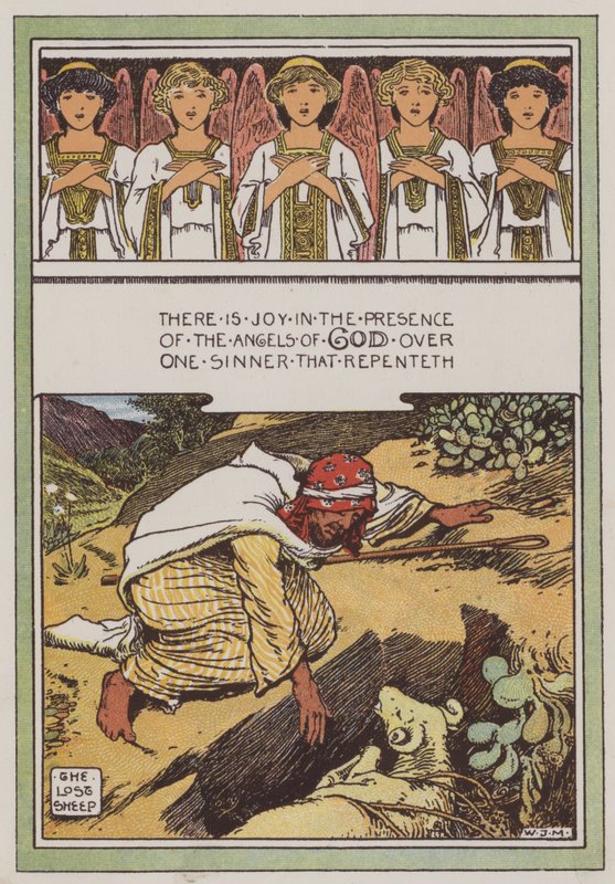 Kadonnut lammas (väri litho) tekijältä Walter Jenks Morgan