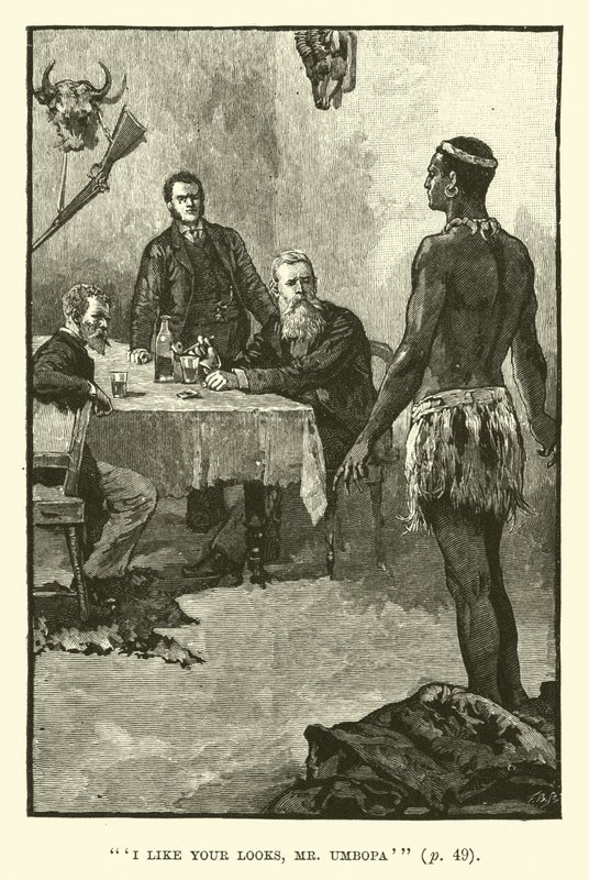 H Rider Haggardin kuvitus King Solomons Minesille tekijältä Walter Paget