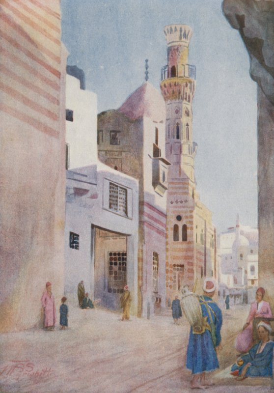 Moskeijat Sharia Bab-el-Wazirissa Kairossa tekijältä Walter Spencer Stanhope Tyrwhitt