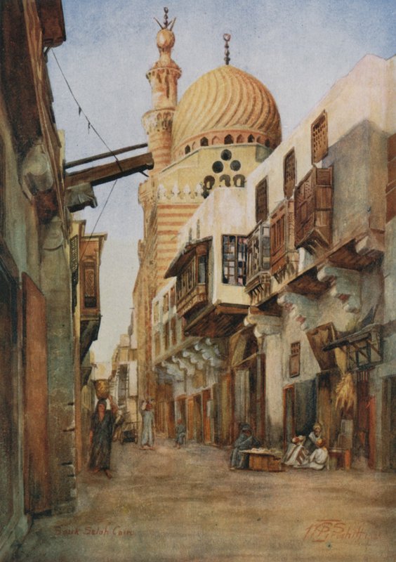 Souk Selal, Panssaribasaari, Kairo tekijältä Walter Spencer Stanhope Tyrwhitt