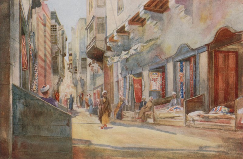 Teltantekijöiden basaari, Kairo tekijältä Walter Spencer Stanhope Tyrwhitt