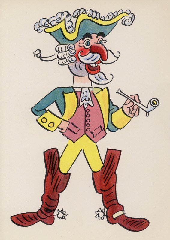 Lukuja lastenkirjoista: Münchausen (värilitografia). tekijältä Walter Trier