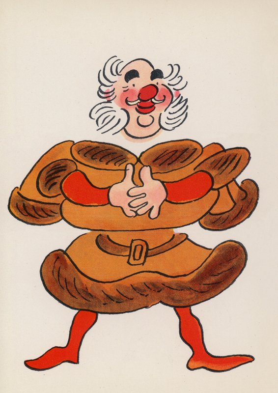 Lukuja lastenkirjoista: Falstaff (värilitografia) tekijältä Walter Trier