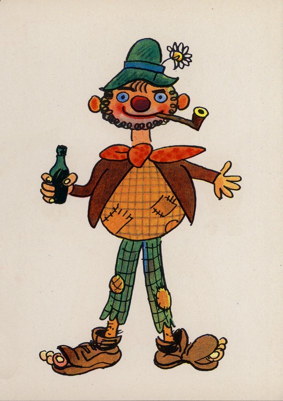 Yksi Walter Trierin hulluista ihmisistä (värilitografia). tekijältä Walter Trier