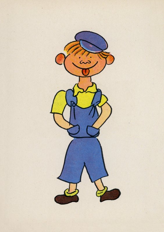 Yksi Walter Trierin hulluista ihmisistä (värilitografia). tekijältä Walter Trier