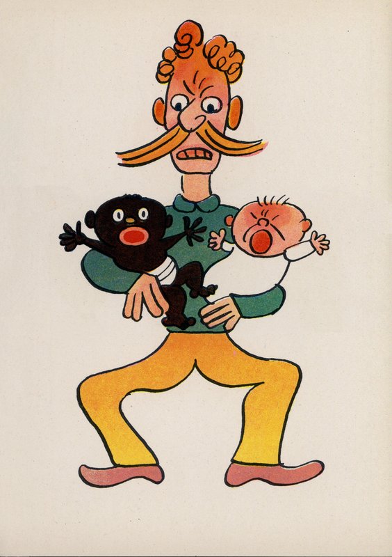 Yksi Walter Trierin hulluista ihmisistä (värilitografia). tekijältä Walter Trier