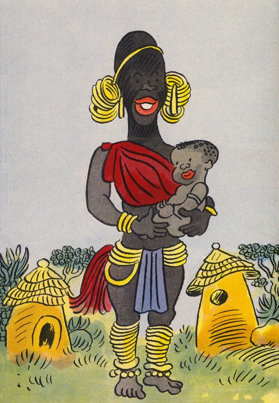 Walter Trierin hullut puvut: Trierrier Trier: Keski-Afrikka (värilitografia) tekijältä Walter Trier