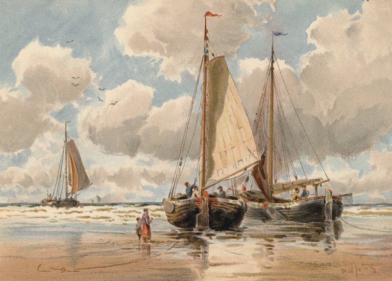 Dutch Pinks at Low Water (värilitografia) tekijältä Walter William May