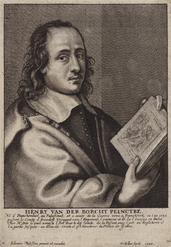 Hendrik van der Borcht II, saksalainen taidemaalari (kaiverrus) tekijältä Wenceslaus (after) Hollar