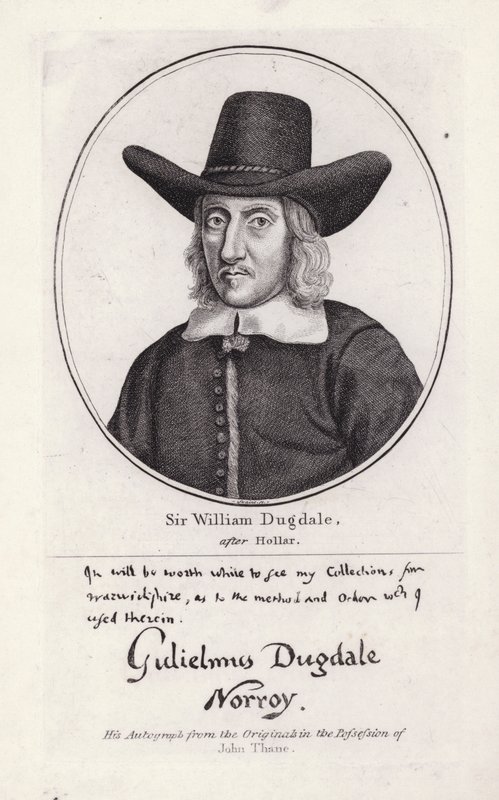 Sir William Dugdale (kaiverrus) tekijältä Wenceslaus (after) Hollar