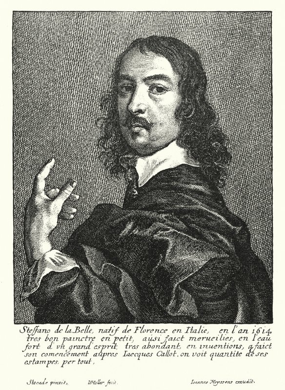 Stefano della Bella, italialainen piirtäjä ja taidegraafikko (kaiverrus) tekijältä Wenceslaus (after) Hollar