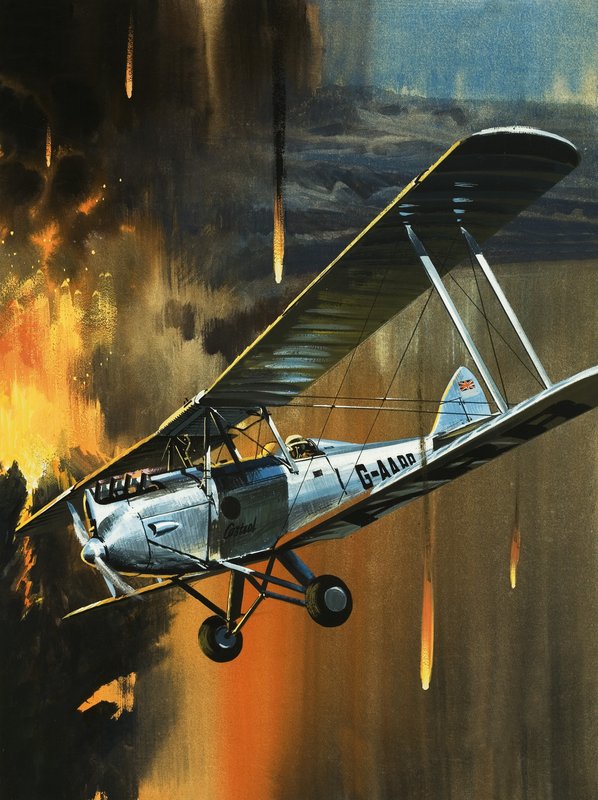 Kuuluisia lentokoneita ja niiden lentäjiä: De Havilland Gipsy Moth -- Jean Batten tekijältä Wilf (20th century) Hardy