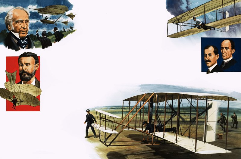 Lentävien ensilentojen montaasi tekijältä Wilf (20th century) Hardy