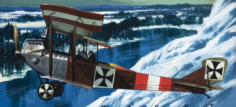 Lohner B1, jolla yliluutnantti Taussig lensi postia Przemyalista. tekijältä Wilf (20th century) Hardy