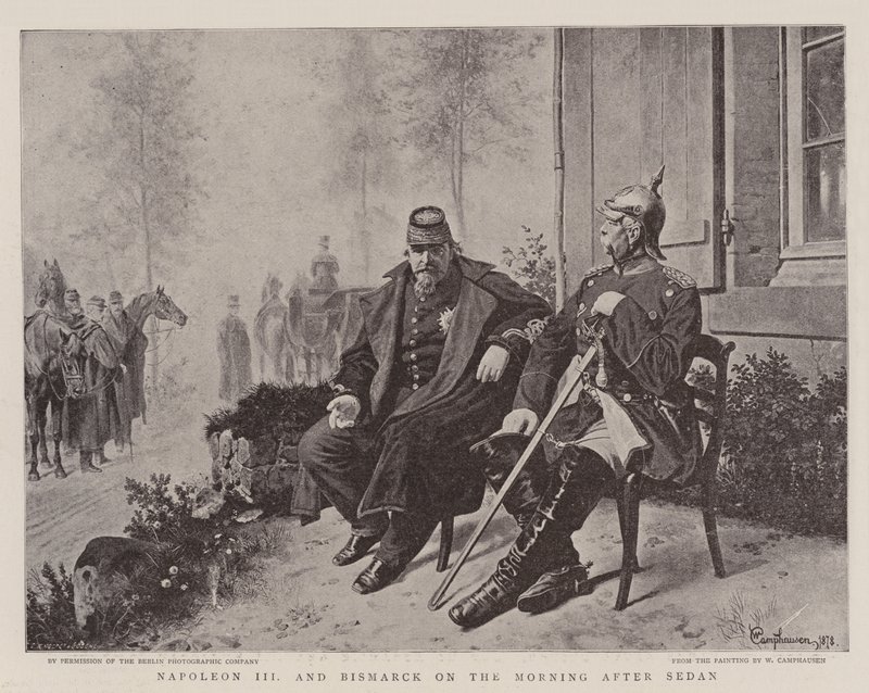 Napoleon III ja Bismarck aamulla sedanin jälkeen tekijältä Wilhelm Camphausen