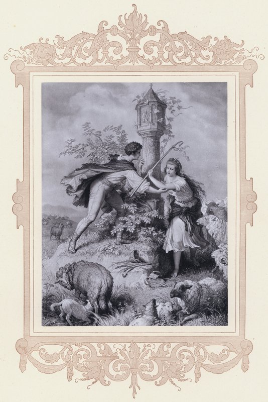 Haideroslein (litho) tekijältä Wilhelm von (after) Kaulbach