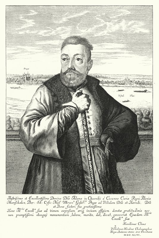 Adam Kazanowski, puolalais-liettualainen aatelismies (kaiverrus) tekijältä Willem (c.1597 1660) Hondius