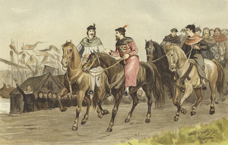 Floris V, Hollannin kreivi ja Gijsbrecht IV Amstelista, 26. heinäkuuta 1274 tekijältä Willem II Steelink