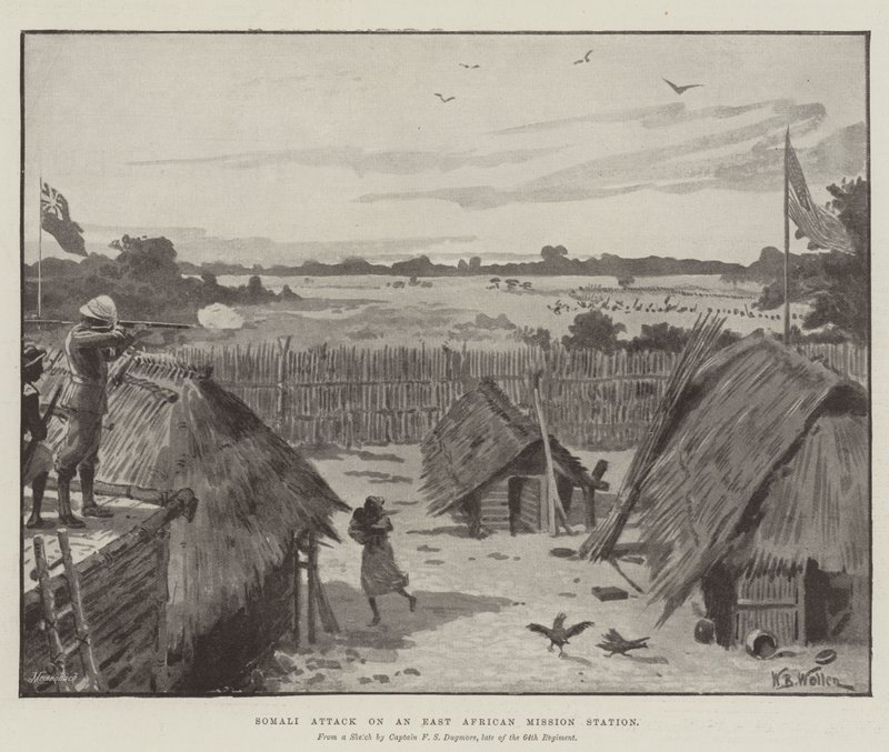 Somalian hyökkäys Itä-Afrikan lähetysasemalle tekijältä William Barnes Wollen
