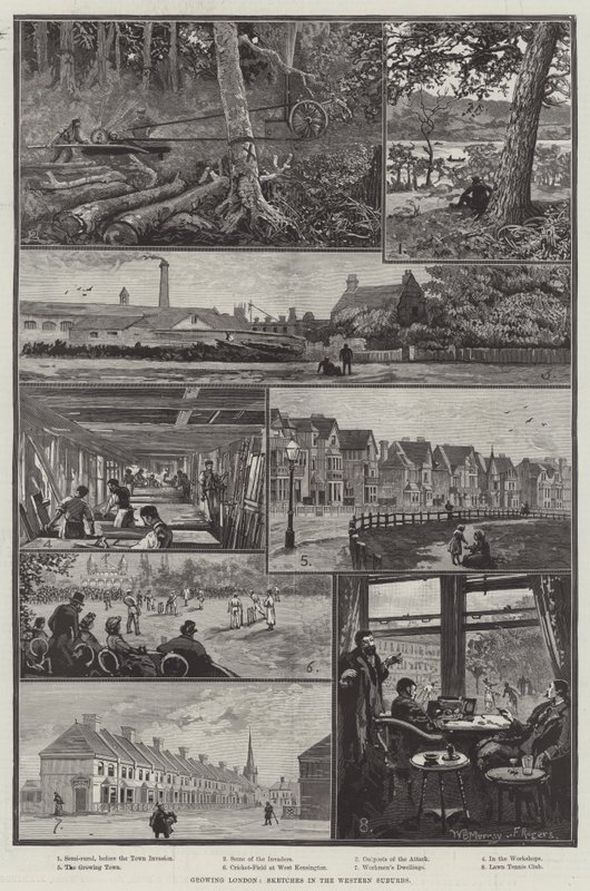 Kasvava Lontoo, Sketches in the Western Suburbs tekijältä William Bazett Murray
