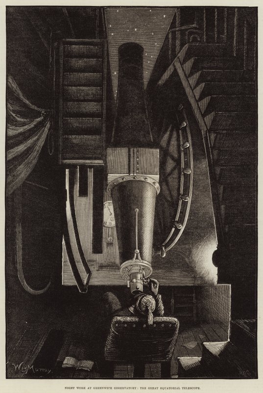 Yötyö Greenwichin observatoriossa, Great Equatorial Telescope tekijältä William Bazett Murray