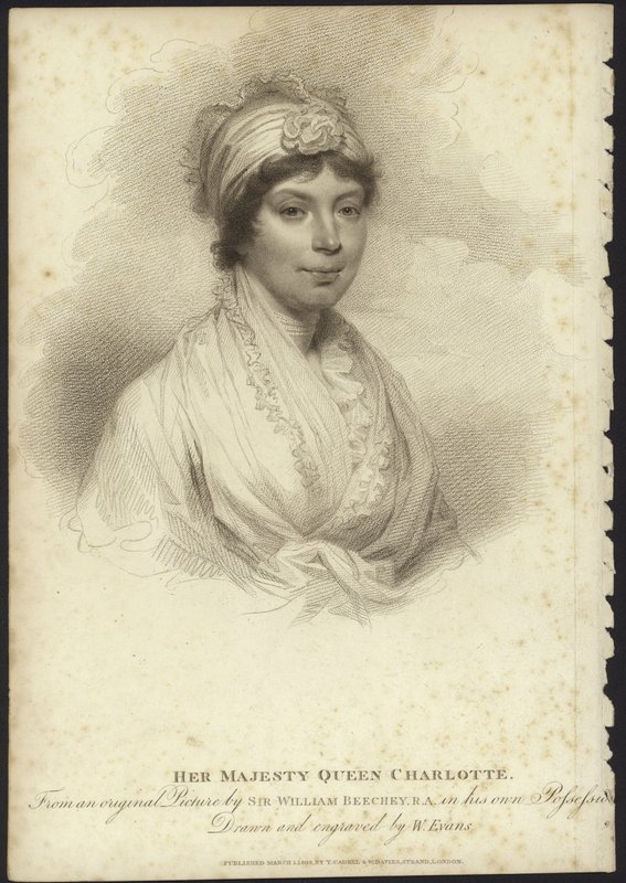 Kuningatar Charlotten muotokuva tekijältä William Beechey