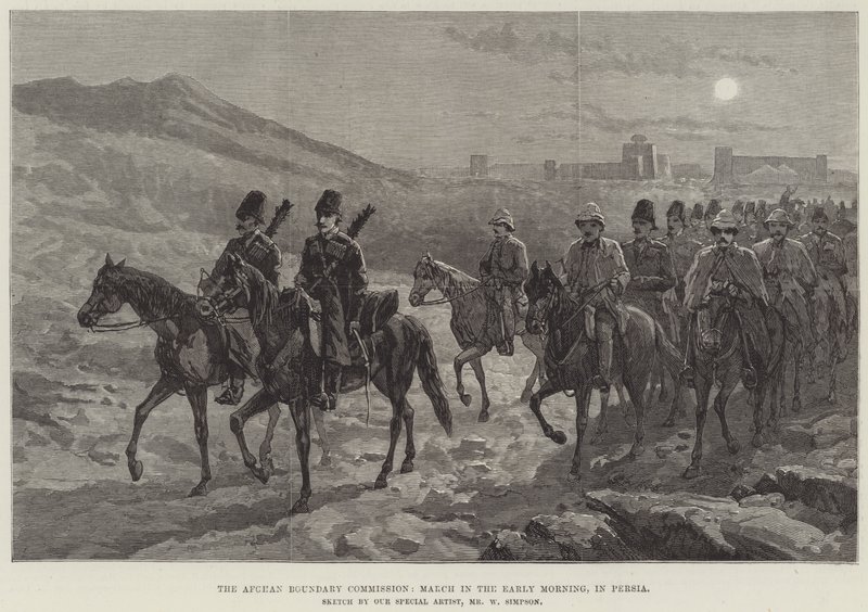 Afganistanin rajakomissio, maaliskuu varhain aamulla, Persia tekijältä William Crimea Simpson