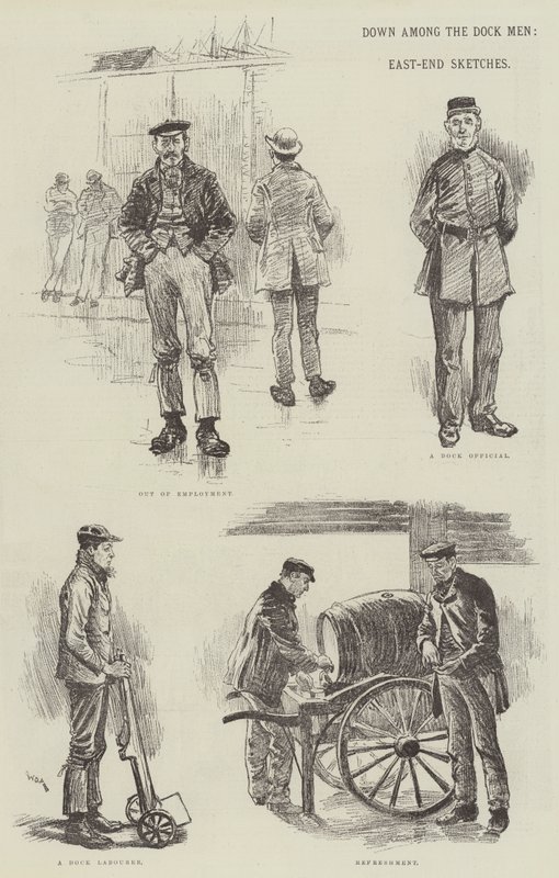 Alas Dock Menin joukossa, East-End Sketches tekijältä William Douglas Almond