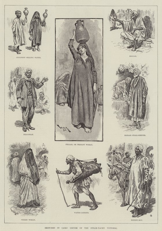 Luonnokset Kairossa (höyryjahti Victorian risteily) tekijältä William Douglas Almond