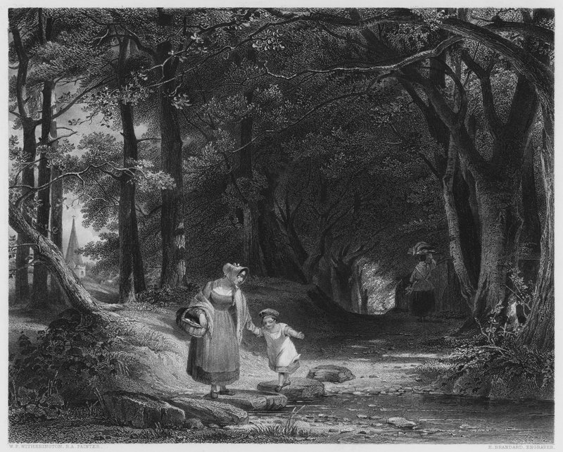 Stepping Stones, kuvasta Vernon Galleryssa tekijältä William Frederick Witherington