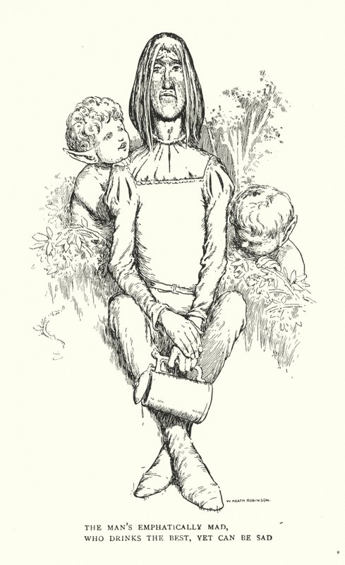 Mies on painokkaasti vihainen, joka juo parasta, mutta voi silti olla surullinen tekijältä William Heath Robinson
