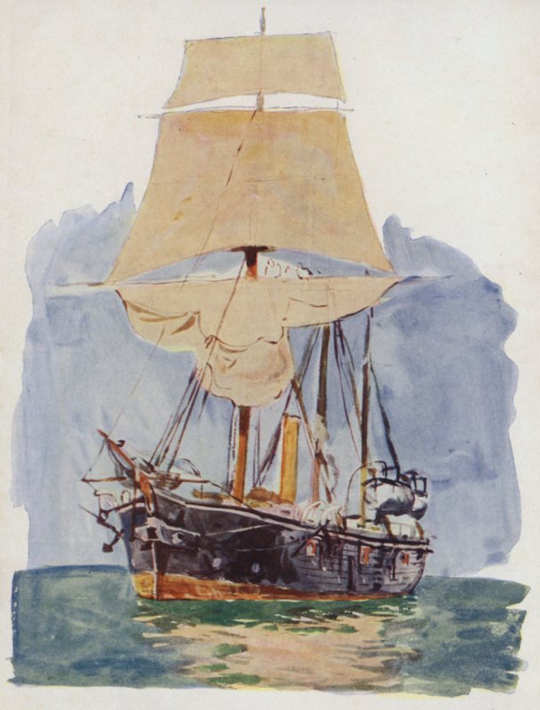 Tykkivene purjeporauksessa tekijältä William Lionel Wyllie