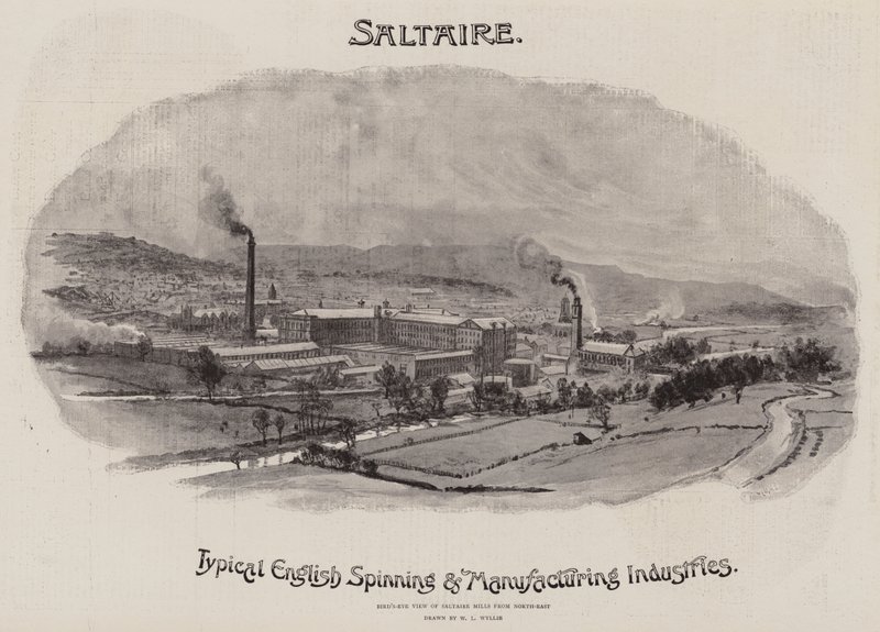 Mainos, Saltaire tekijältä William Lionel Wyllie