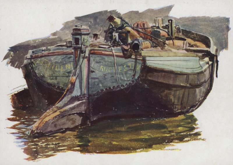 Thamesin tai Medwayn proomu tekijältä William Lionel Wyllie